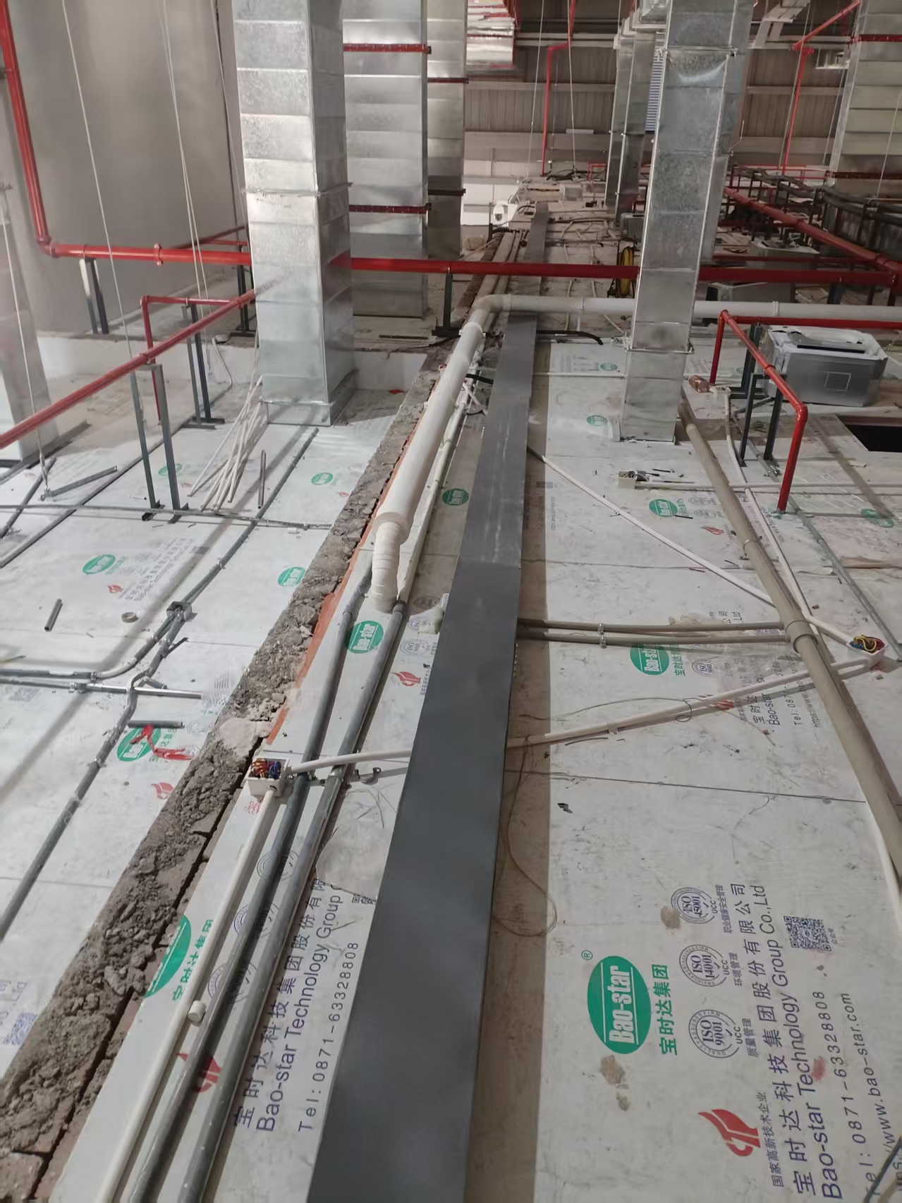 厂房弱电桥架施工